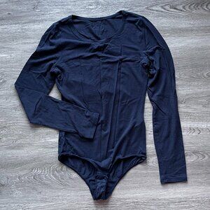 Intimissimi Modal and Cashmere Long-Sleeve Bodysuit Blue Size S
